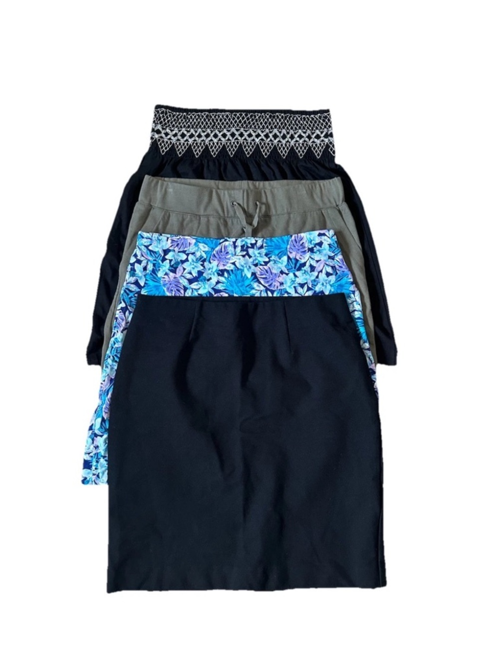 [Lot Of 4] J.Jill Women’s Size Small Low Knee Cotton Multi Color Skirt Summer